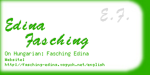 edina fasching business card